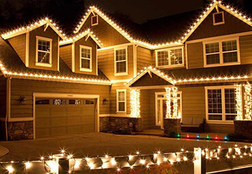 How do you decorate Christmas lights?
